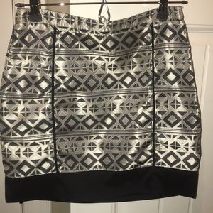 Boutique black and silver skirt size small